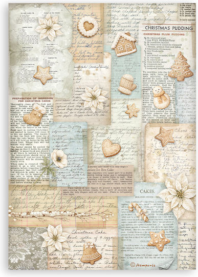 Αυτοκόλλητα Washi Pad A5 8 Φύλλα White Christmas