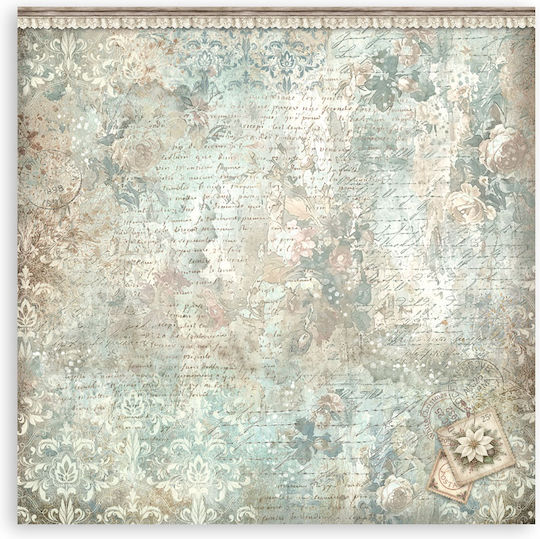 Scrapbooking-Zubehör 22 Stück 20,3×20,3cm Stamperia Weißer Weihnachten