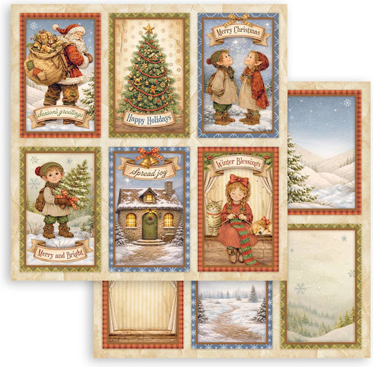 Хартии Скрапбукинг 10 Бройки 30.5×30.5см Stamperia Silent Night