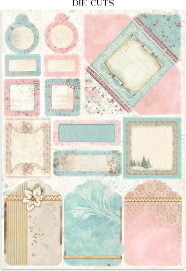 Junk Journal Αυτοκόλλητα Cut-outs Backgrounds Winter Magic