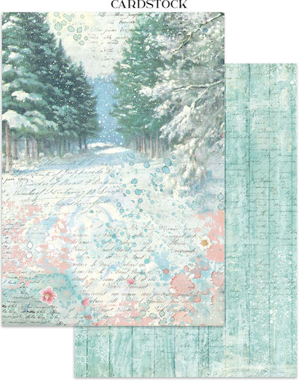 Junk Journal Αυτοκόλλητα Cut-outs Backgrounds Winter Magic
