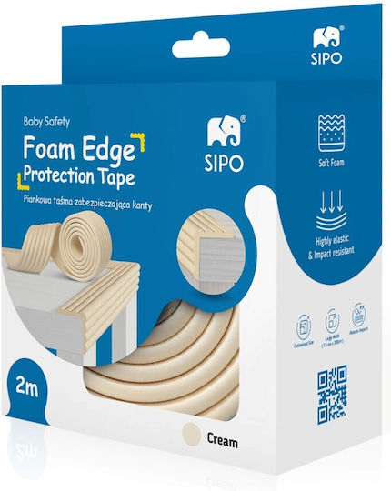 Sipo Protection Corner with Sticker from Foam Material in Ecru Colour 20cm