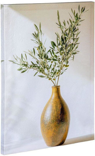 Set of 2 Pieces Canvas Paintings Olive Vase White Brown Green 30x1.8x40cm 812-20116 Estheti