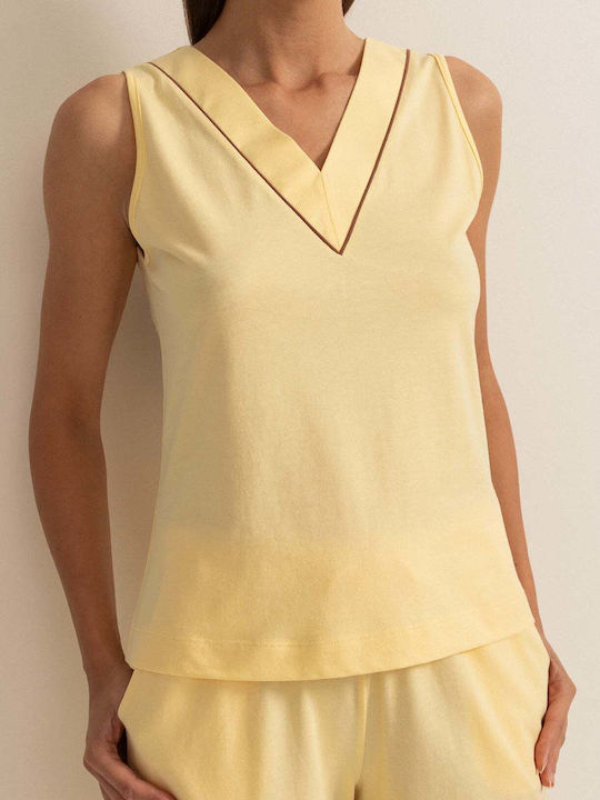 Sofiaman Summer Women's Pyjama Set Yellow