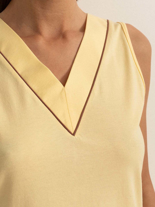 Sofiaman Summer Women's Pyjama Set Yellow