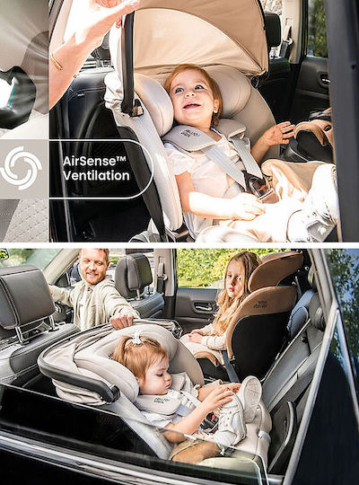 Britax Romer Swivel Grow Max Air Καθισματάκι Αυτοκινήτου i-Size με Isofix Μαύρο