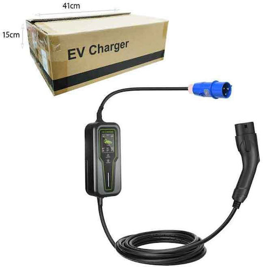 Tragbarer Einphasiger Elektroauto-Ladestationen 7.4kW mit Integriertem Kabel Typ 2