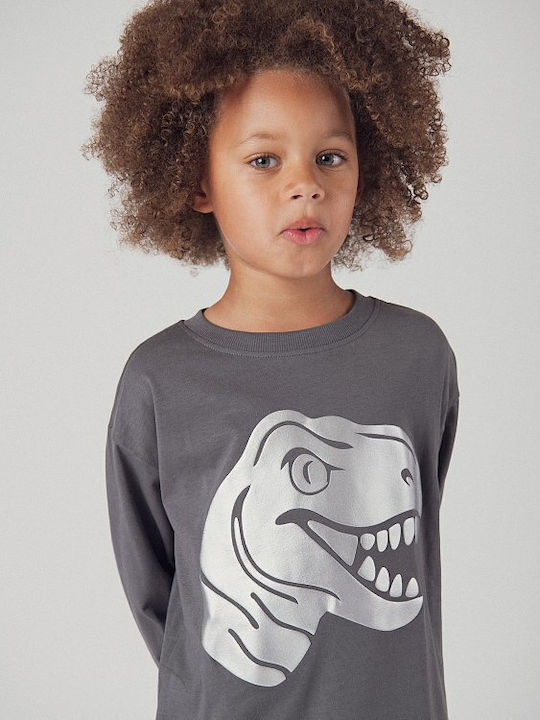 Kids Long-sleeved Grey Top Bosoftee2