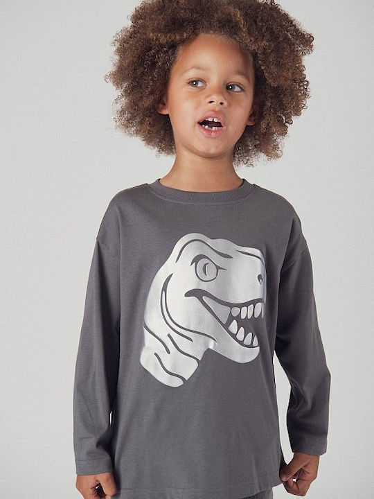 Kids Long-sleeved Grey Top Bosoftee2