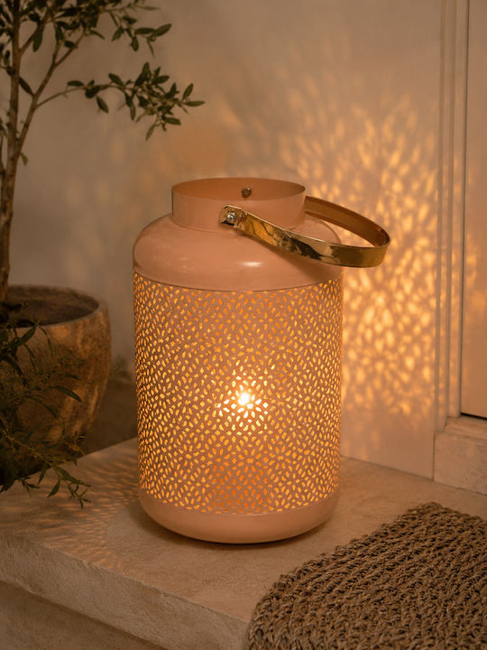 Metallic Pink Lantern 34x15cm