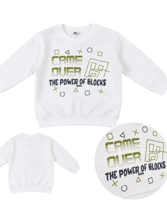 Nek Kids Wear Παιδικό Φούτερ Λευκή
