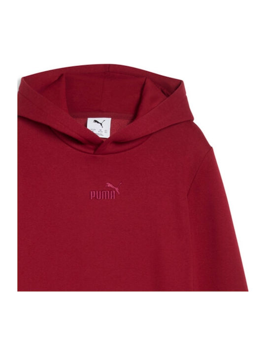 Детски Суичър с Качулка и Джобове Бордо Hoodie Fl