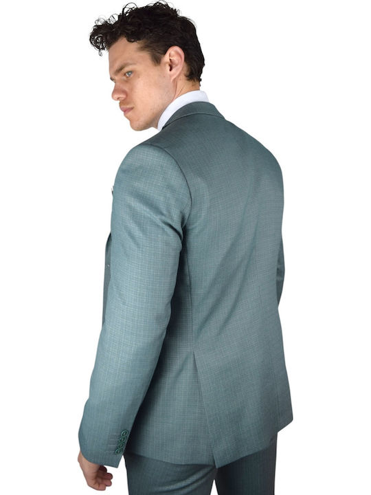 Men's Suit with Vest Green