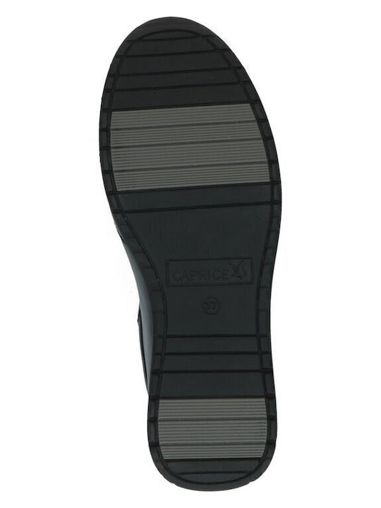 Leder Damen Mokassins in Schwarz Farbe