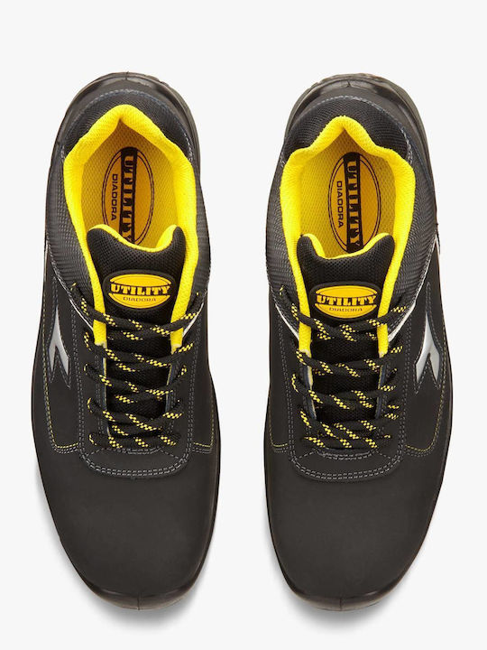 Utility Diadora Scăzut de Securitate Black S3 cu Certificare SRC