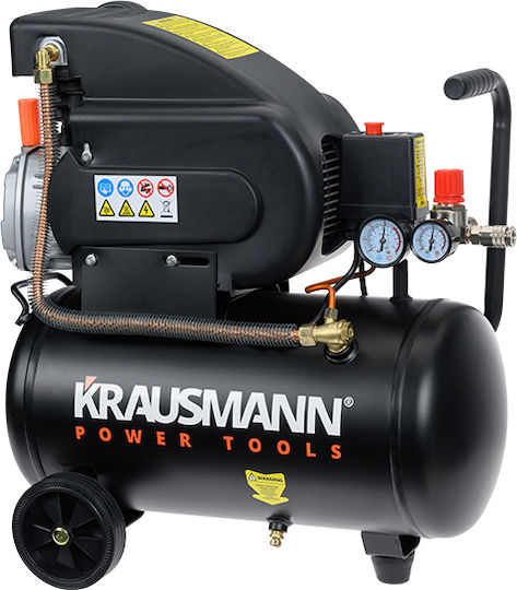 Krausmann Single-Phase Air Compressors with Power 2.5hp and Airtank 50lt 6710