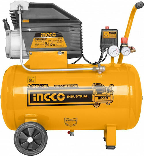 Ingco Κομπρεσέρ Αέρος 96dB με Ισχύ 1.34hp και Αεροφυλάκιο 50lt