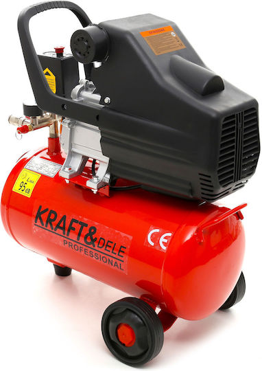 Kraft & Dele Cu o singură fază Compresor de aer cu Rezervor de aer 24lt