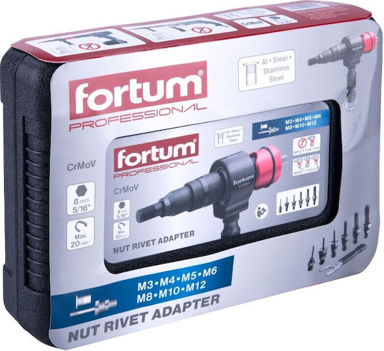 Accesoriu Pentru Nituire Extol T Burghiu M3-M12 Nituțe Crmov