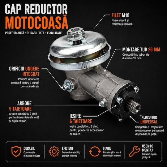 Angrenaj Conic Tagred Cz0022 M10 Pentru Motocoase
