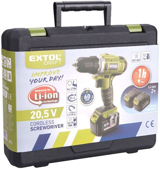 Cordless Self-tapping Drill Extol X2 Batteries Charger