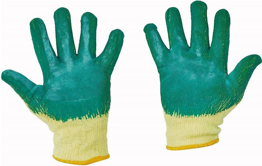 Cerva Arbeitshandschuhe Grün Baumwolle, Polyester/Latex 1Stück