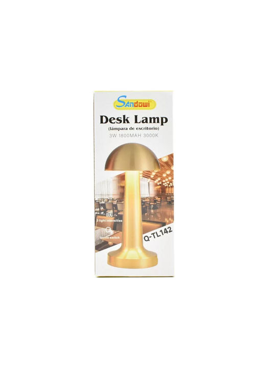 Andowl Decorative Lamp Mushroom Gold