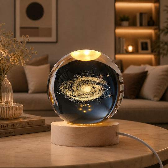 Lămpi Decorative Pentru Masă Alb Cald Glob De Cristal