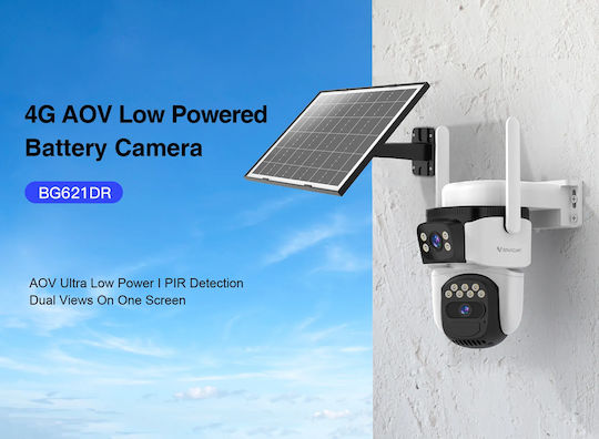 Vstarcam BG621DR IP Surveillance Camera 4G Full HD+ 3MP Waterproof Battery with Microphone and 4mm Lens
