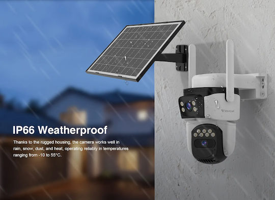Vstarcam BG621DR IP Surveillance Camera 4G Full HD+ 3MP Waterproof Battery with Microphone and 4mm Lens