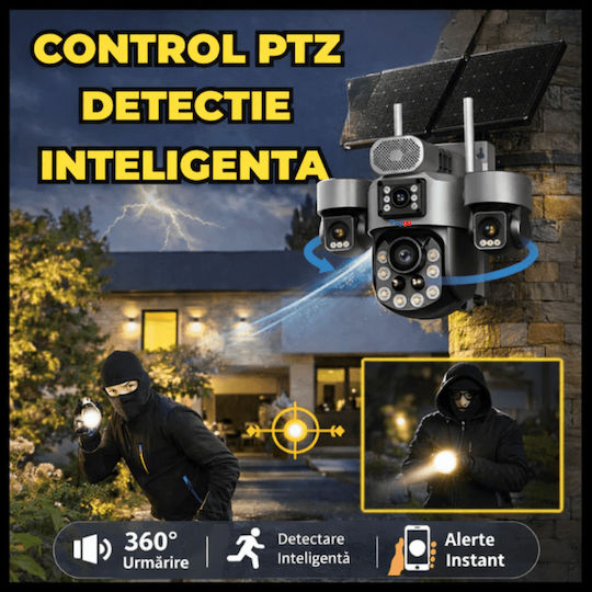 Taggo Taggo-Pro-X60 IP Cameră de Supraveghere 4G 4K Impermeabilă cu Baterie cu Comunicare Bidirecțională și Obiectiv de 1.6mm