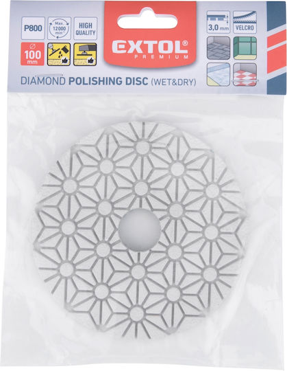 Disc Diamantat De Șlefuire Și Lustruire Cu Velcro 100mm Extol 8803097