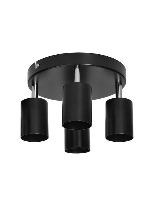Adviti Spot with 4 Lights and with Socket GU10 in Black Color