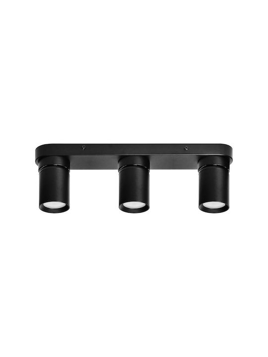 Orno Dreifach Spot mit Fassung GU10 in Schwarz Farbe