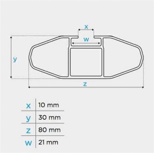 Menabo Aluminum Roof Bars Blade M Silver 118 Cm End Alfa High Citroen C4 Cactus 5 Doors 2018>2020 Flush Rails 2 Pieces 12920/mb Mp.12920/mb-1