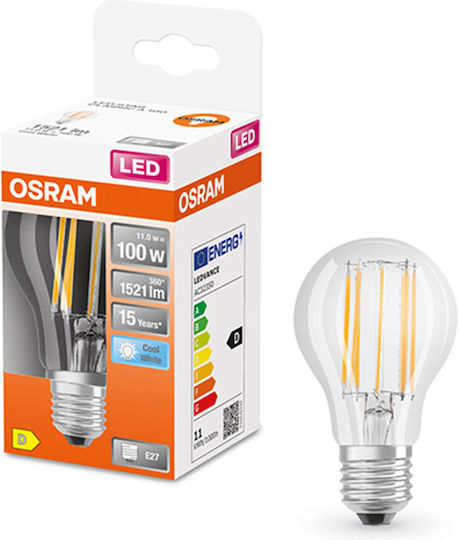 Ledvance Bec LED 11W pentru Soclu E27 și Formă A100 Alb natural