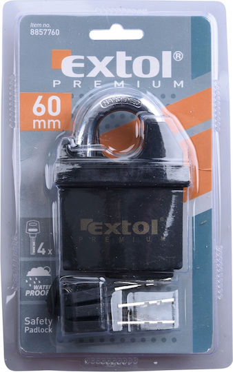 Extol Λουκέτο Πέταλο με Κλειδί 60mm