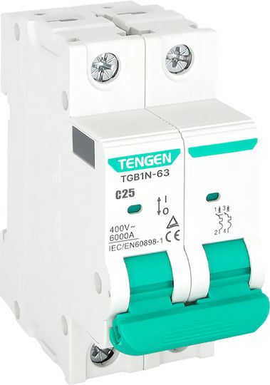 Tengen Automatic Circuit Breaker 25A Double-pole AC