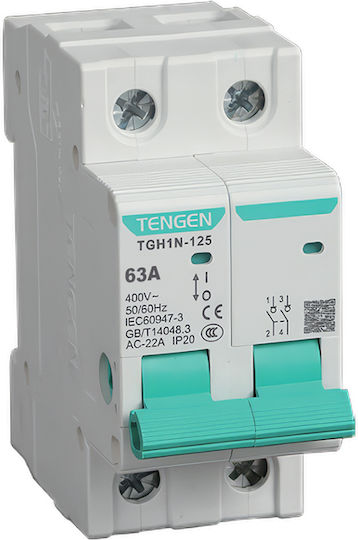 Tengen Automatic Circuit Breaker 63A Double-pole AC
