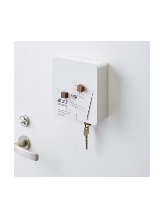 Yamazaki Metallic Wall Key Hook Tower 5 Hooks 15.8x5.5x15.8cm