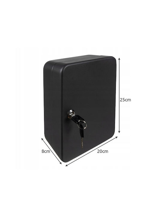 Malatec Metallic Wall Key Hook 48 Hooks With Lock 25x8x20cm
