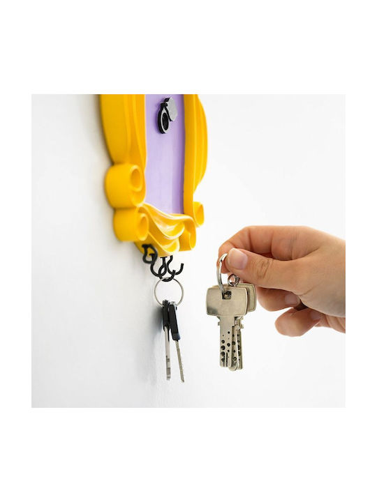 Grupo Erik Wall Key Hook Metallic With Lock 15x1.5x18cm
