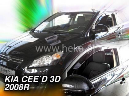 Heko Set of Windbreakers Front Car Dark Fime for Kia ProCeed 3D 2008-2013 2pcs