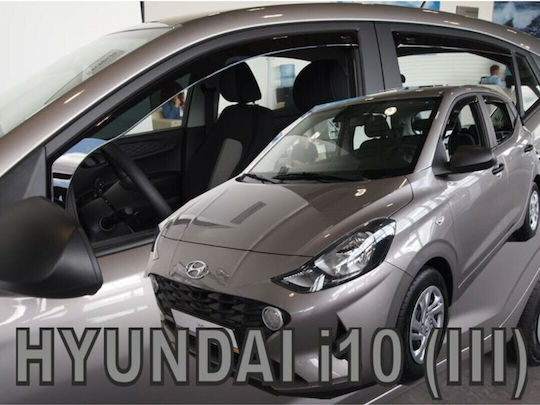 Heko Set of Windbreakers Front and Rear Car Dark Fime for Hyundai i10 5D 2019 4pcs