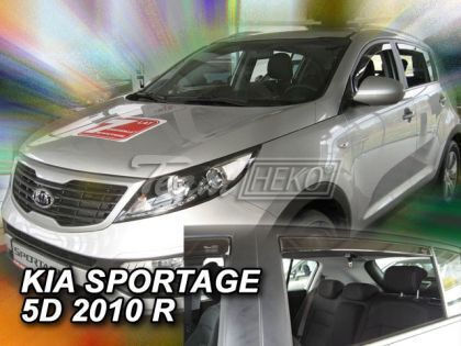 Heko Set of Windbreakers Front and Rear Car Dark Fime for Kia Sportage 4pcs