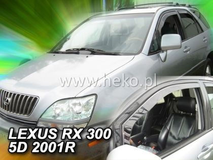 Heko Set of Windbreakers Front Car Dark Fime for Toyota Lexus 2pcs