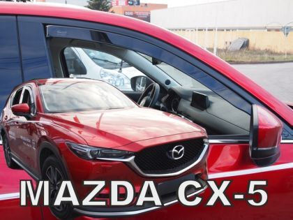 Heko Set of Windbreakers Front Car Dark Fime for Mazda CX-5 2pcs