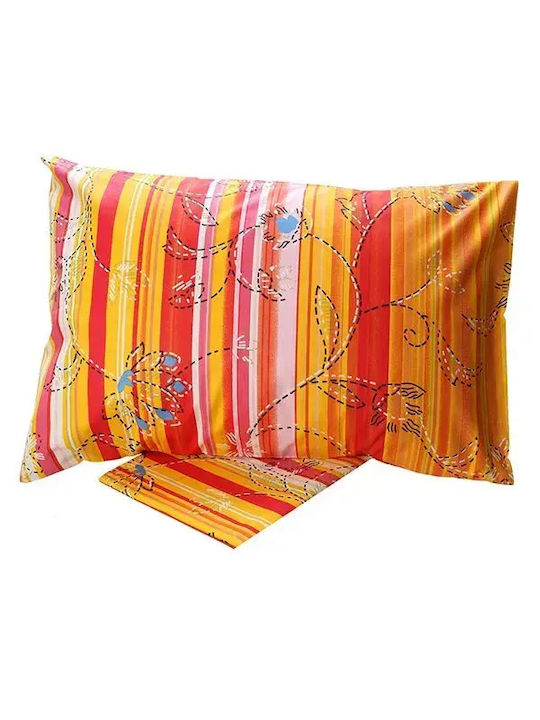 Sunshine Sheet Sets Single 160x260cm. Cotton Feelings Printed Pink 3pcs