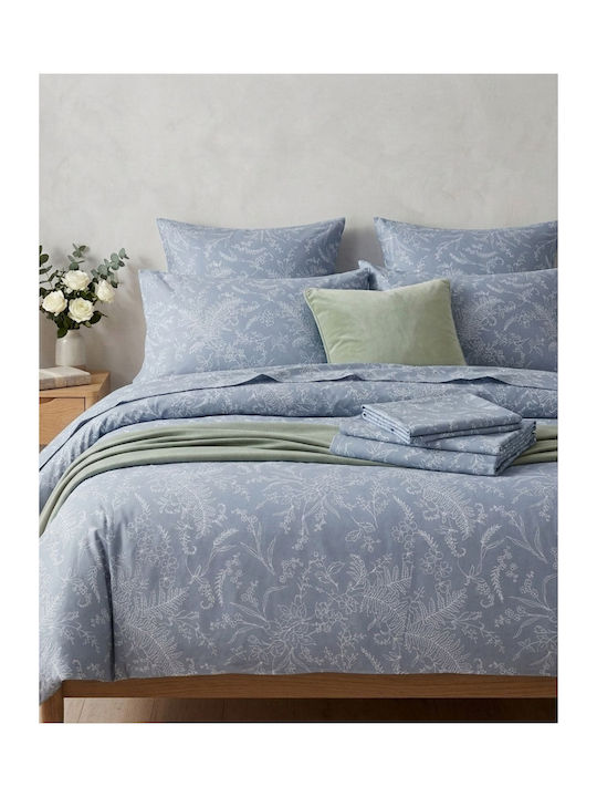 Olia Home Set Cearșafuri 240x260cm. Albastru 4buc
