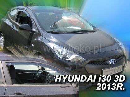 Heko Set of Windbreakers Front Car Dark Fime for Hyundai i30 2pcs